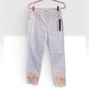 Tribal White Jeans with Ombre Hem | Multiple Sizes| Straight Leg Denim | NWT
